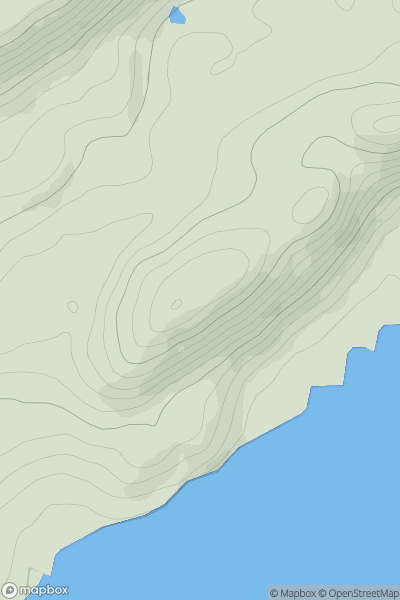 Thumbnail image for Coille Mhor [Oban to Loch Fyne] showing contour plot for surrounding peak